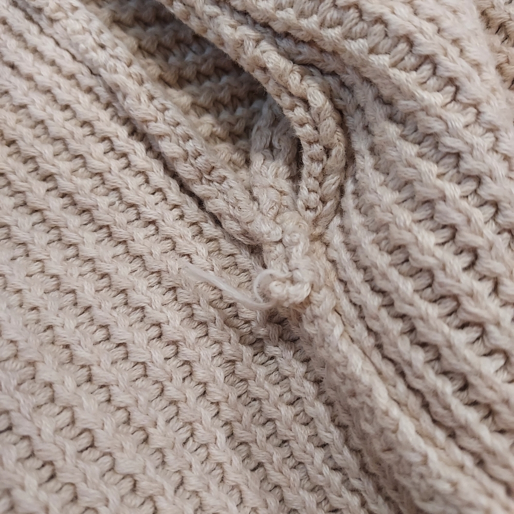 Beige Short-sleeved Cardigan (M) - Picture 6 of 6